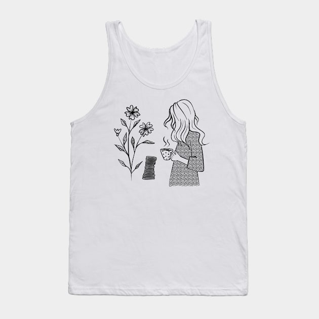 Girl with a mug Tank Top by Torrika